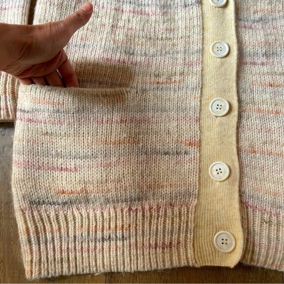 J. Crew Space-dyed Relaxed Knit V-Neck Women's Cardigan Sweater (XS/S) - Picture 10 of 12